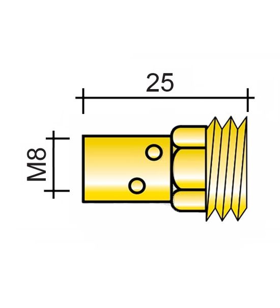 Spitzenhalter M8x25mm /ME76/142.0022-ZVAR/ 500A