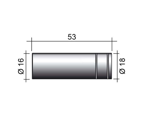 Düse MIG 150A /MC19/145.0041-ZVAR /53mm/16mm/zylindrisch