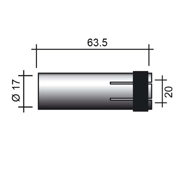 Düse MIG 240A /MC300/145.0047-ZVAR/ 63,5mm/17mm/zylindrisch