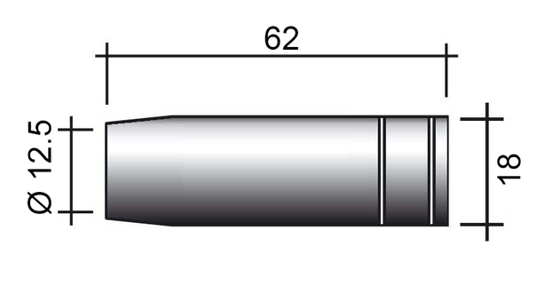 Hubica MIG WT 340 (145.0737.5)- ZVAR/ NW12,5/ 62 mm/ 12,5 mm/