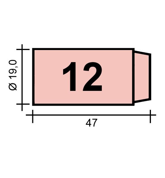 WIG-Düse Gr. 12 19,0 /TC0008/10N44/527.2612.0/701.0114 -WELD/ WIG17/18/26