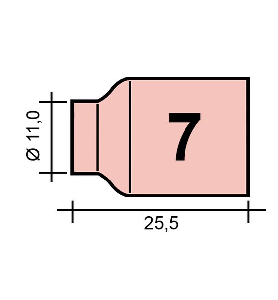 WIG-Düse Gr. 7 11,0 /TC0044//53N61/527.0107.0/701.0320-ZVAR/ TIG9/20