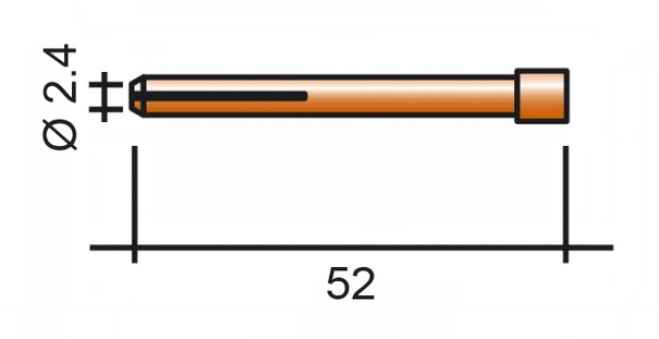 Spannzange 2,4 52 mm /TD0022-24/10N24D/701.0173-ZVAR/ WIG/17/18/26