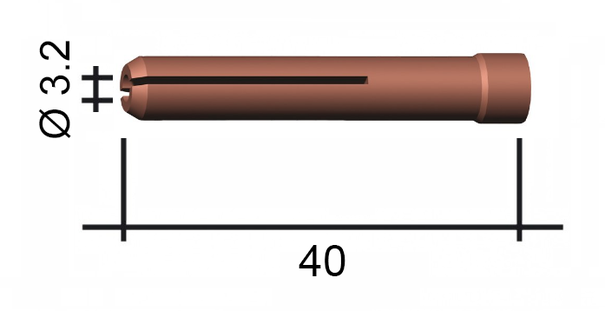 Spannzange 3,2 40 mm /TD0088-32/13N24L/701.1229-ZVAR/ ABITIG 9/20 JUMBO