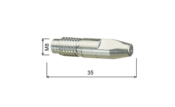 Spitze 0,8 M8x35mm CuCrZr /147.1343/ vernickelt