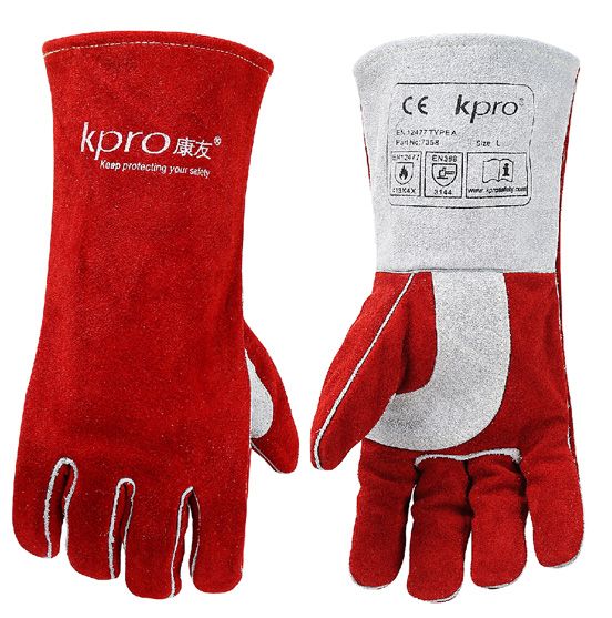 Schweißhandschuhe KPRO RED Protection 7428, Größe XL 35 cm/14 Zoll